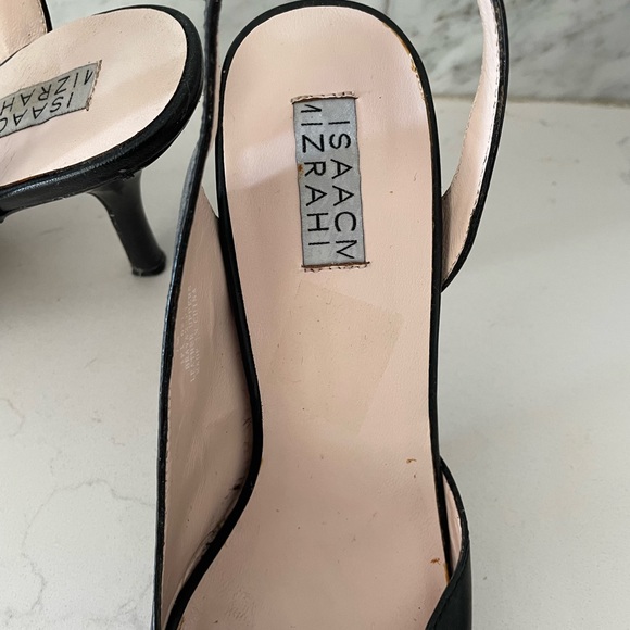 Isaac Misrahi Black leather heels, size 7 - Picture 6 of 7